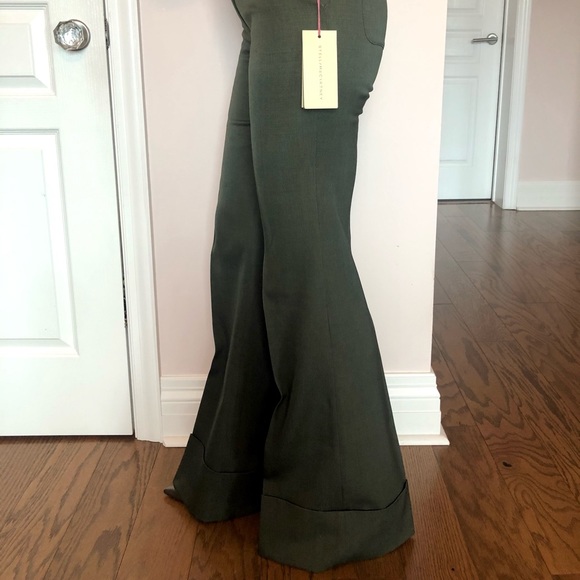 Stella McCartney olive green wide leg pants - Picture 5 of 8